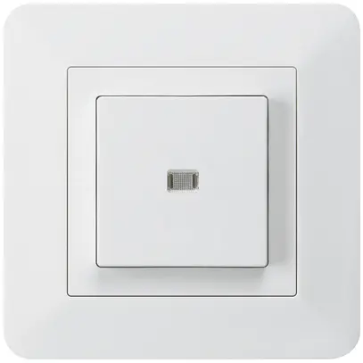 Interruttore pulsante luminoso INC kallysto.trend 6/1P bianco 