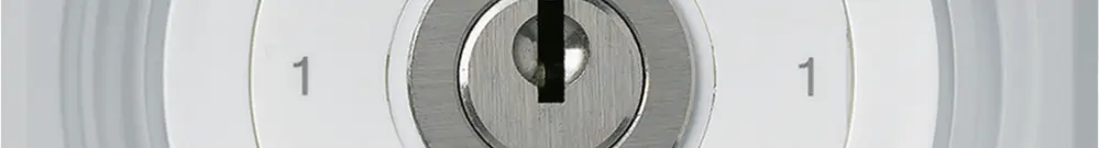 UP-Schlüsselschalter robusto IP55 mit Klappdeckel S0/2P grau für Kombination 