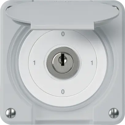 Interrupteur à clé ENC robusto IP55 avec clapet S0/2P gris pour combinaison 