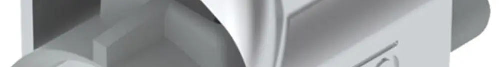 Schnellverleger BET 2056 H-Fuss Kunststoff 16…22mm 1×Kabel Aluminium 