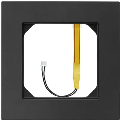 Telaio di copertura kallysto.pro 1×1 nero per illuminazione angolo blu 