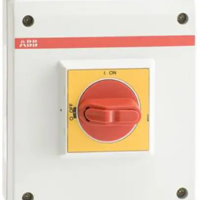 Interrutorre di sicurezza AP ABB 3-poli 16A 400V grigio chiaro/rosso/giallo 