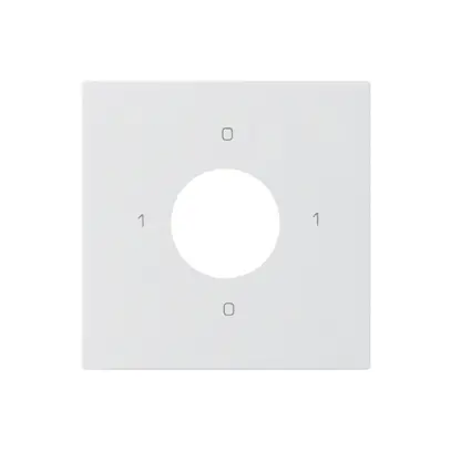 Kit frontale per interruttore a chiave S0 60×60mm kallysto 0-1-0-1 bianco 