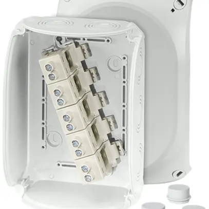 Boîte de dérivation AP Hensel DK 1616 G, 5×16mm², gris 