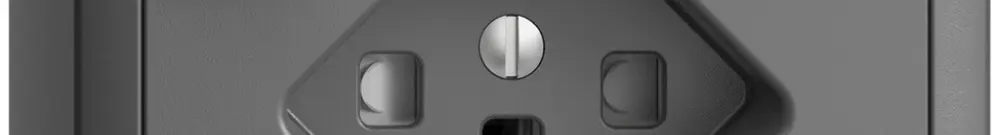 Prise AP EDIZIOdue T23 FI 30mA shutter, gris foncé 