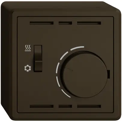 AP-Raumthermostat EDIZIO.liv SNAPFIX® m.Schalter Heizen/Kühlen 230VAC 50Hz br 