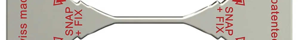Plaque de fixation avec système de fixation SNAPFIX® 2×1 ou 1×2 137×77mm 