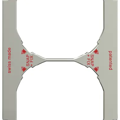Placca di fissaggio con sistema di fissaggio SNAPFIX® 2×1 o 1×2 137×77mm 