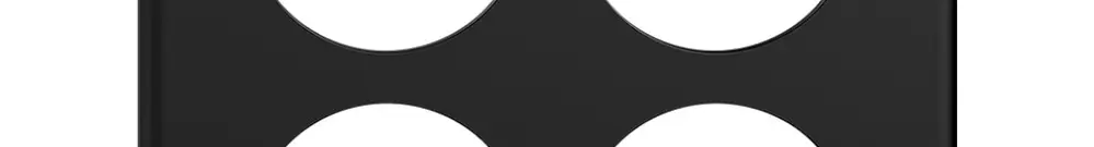 Placca di copertura STANDARDdue 2×2 4×Ø50, nero 