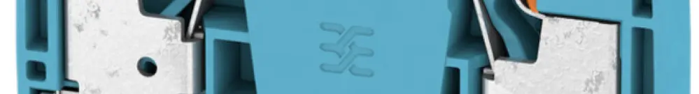 Borne de passage Weidmüller A2C PUSH IN 2×10mm² TS35 bleu 