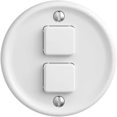 Poussoir KNX ENC STANDARDdue 2×avec LED RGB, avec capteur de température blanc 