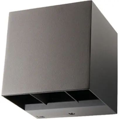 Applique LED SG Artes 8W 340lm 830 IP65 VAR dir./indir.120×120mm anthracite 