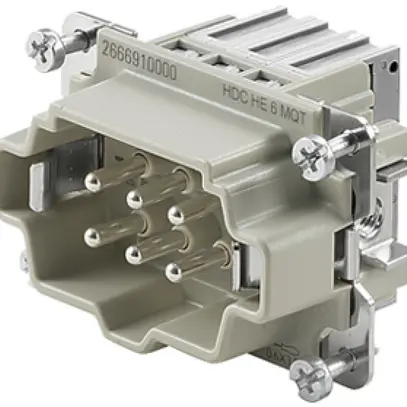 Goupille WM HDC HE 6 MQT 6 24A 500V 0.5…2.5mm² 