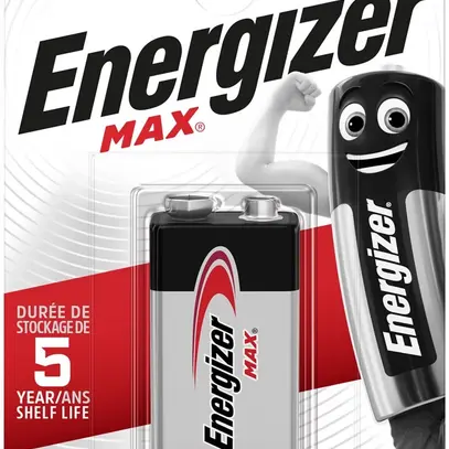 Pila alcalina Energizer Max 6LR61 9V blister a 1 pezzo 