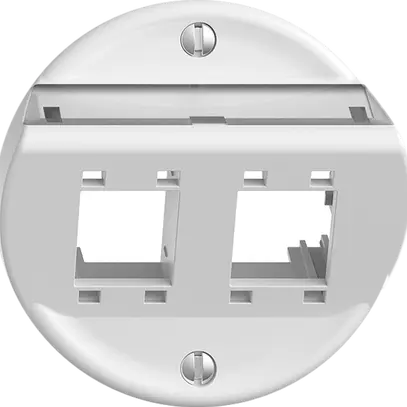 Kit de montage ENC Sdue Q, avec capot de sortie oblique 2×RJ45 freenet blanc 