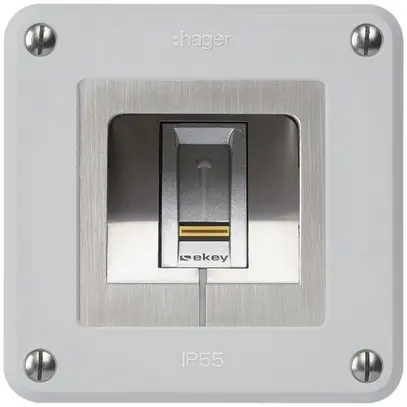 Lettore di impronte digitali NUP Hager ekey RFID robusto C grigio 
