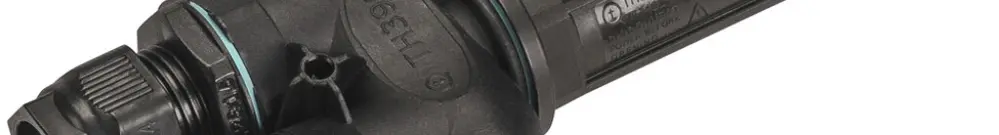 Scatola di connessione SLV 5 poli cablaggio passante IP68 nero 