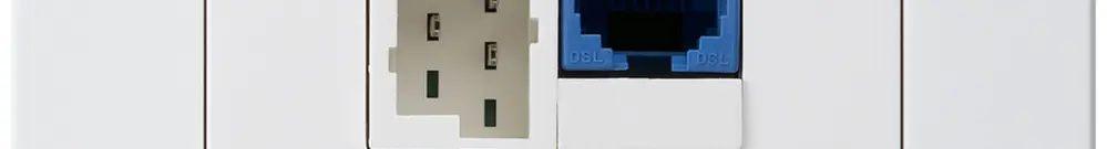 Boîte ENC DSL kallysto.pro 1×RJ45/1×T+T blanc 