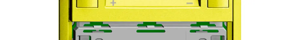 Plaque frontale RTH KNX 1…4×EDIZIOdue lemon, avec LED RGB 