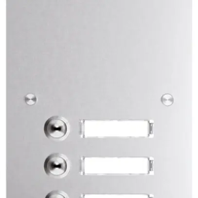 Plaque frontale Hager intercom mono 6× 150×435×32mm acier affiné 