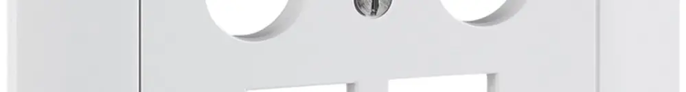 Set frontale INC R&M MM 2×RJ45 2×coassiale 88×88mm bianco 