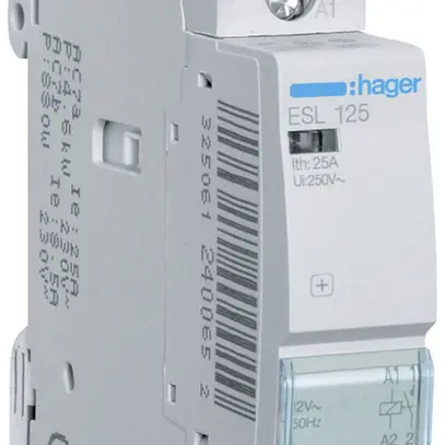 Contattore AMD Hager 12VAC 1 chiusura 25A 1UM 