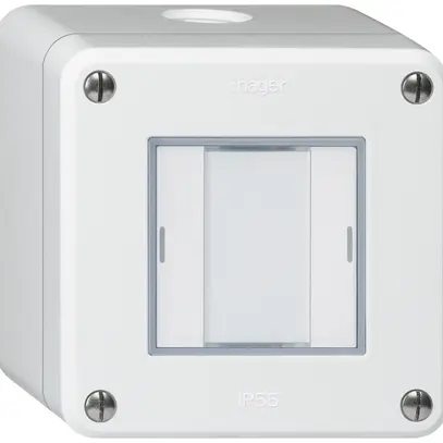 Poussoir AP robusto Q KNX 2× LED RGB s/e-link blanc 