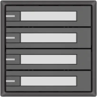 Pulsante KNX RGB EDIZIO.liv SNAPFIX® sensore temp.RGB-LED targ.4× com.1T grs 