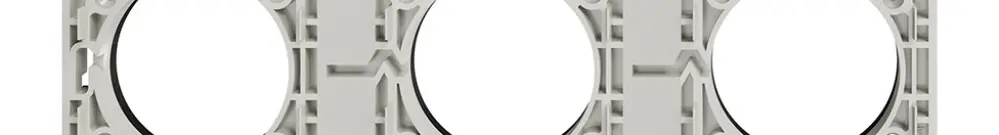 Intestazione NUP Feller NEVO, 1×3, per apparecchi N.CO, grigio chiaro 