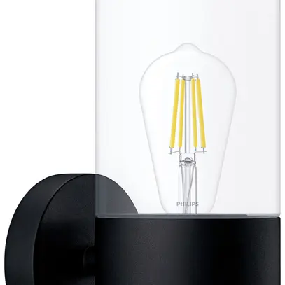 Applique Philips Flareon E27 1×25W IP44 Ø120×270×165mm noir 