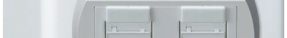 Boîte de raccordement AP origin 2×RJ45 8(8) cat.6 oblique 88×88×54mm blanc 