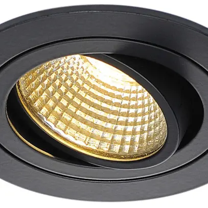 EB-LED-Downlight SLV NEW TRIA 1 SET, 8W 600lm 2700K 38° rund IP20 mattschwarz 