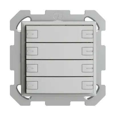 Pulsante KNX RGB INC EDUE, 250mW, c.LED RGB, 8×pulsante, com.1×tasto, grc 