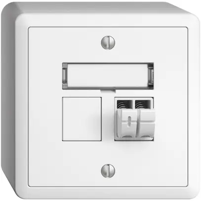 Prise audio AP Push Type EDIZIOdue FX, 1×, kit d'inscription, blanc 