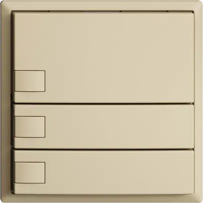 Poussoir ENC KNX 3× EDIZIOdue vanille RGB sans LED 