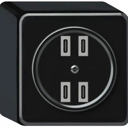 Presa di carica USB AP origin 4×USB-C 4000mA 5V nero 
