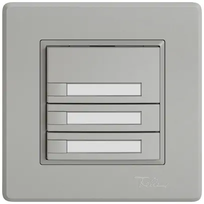 Poussoir universel ENC EDIZIO.liv UNI SNAPFIX® 5…48V s.LED 3× comm.1T étiqu.grc 