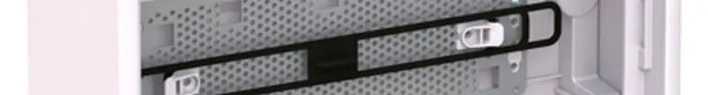 Distributeur media AP ABB AK650MB Basic, 5 rangées, 828×339×99mm, blanc 