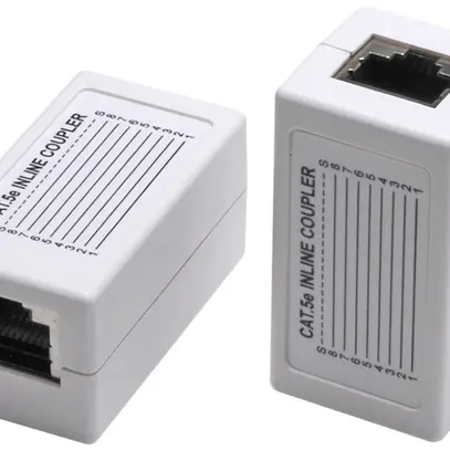 Adattatore diretto RJ45f/RJ45f UTP cat.5, bianco 