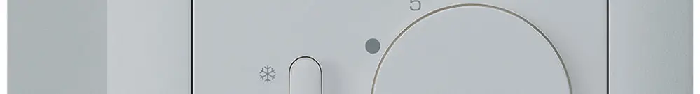 Termostato AP Hager kallysto, con interr.di riscald./raffred., grigio chiaro 