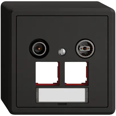 Presa multimedia AP TV-R EDIZIO.liv SNAPFIX® EASYNET p.2×RJ45 S-One 4dB ne 