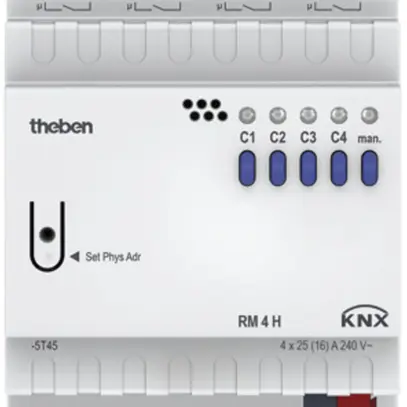 Actionneur-commutateur AMD Theben RM 4 H KNX, 4-fois 25A, 4UM 