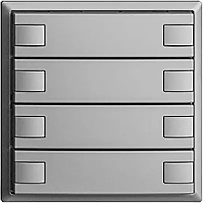 Pulsante INC KNX 4×EDIZIOdue silver RGB senza LED 