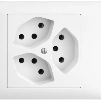 Presa INS EDIZIOdue 3×T13 bianco 3×S 45…69mm 