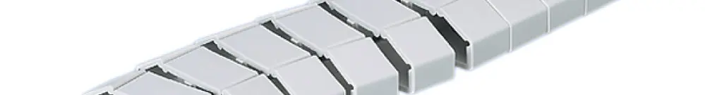Canale di cavo R&M flessibile 1m, grigio chiaro 
