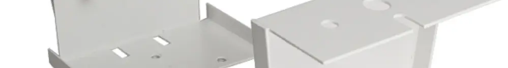 Montageset SG Arena Stahl 100×98×95mm weiss verstellbar 2 Stück 