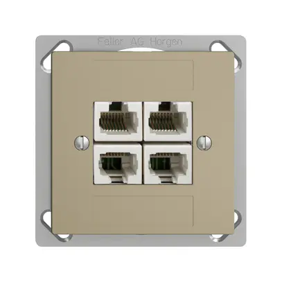 Prise INC 4×RJ45/u 4P sép.EDIZIOdue sand ITplus 
