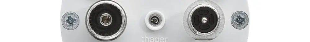 Intérieur pour prise antenne Hager R/TV montage E 23dB 2GHz 