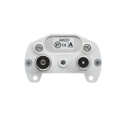 Inserto per presa antenna Hager R/TV montaggio E 23dB 2GHz 