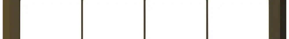 Telaio di copertura INC kallysto.line 1×4 marrone orizzontale 92×272mm 
